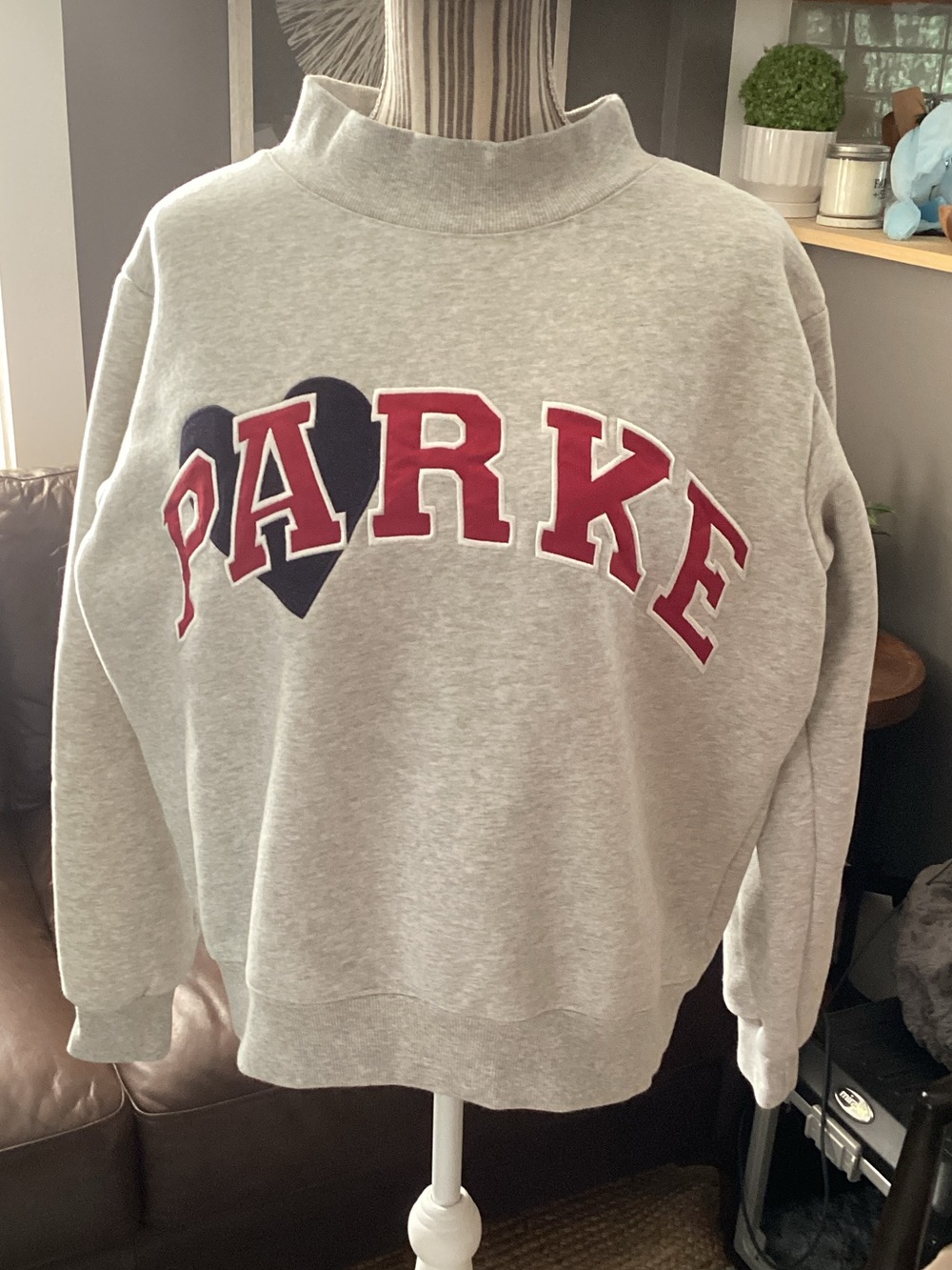 Parke Valentine’s Varsity Mockneck Sweatshirt
